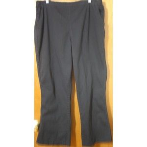 Essentials Plus Sz 18/20W Black Pull-Up Pants Two Pockets Cotton Light Weight